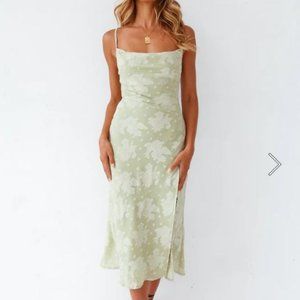 Fortunate One Leora Midi Dress Green XS
